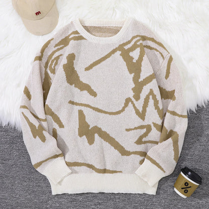 Unisex Sweaters, Casual and Comfortable with Dropped Shoulders, Autumn and Winter Knitwear, Soft Regular-Fit Long-Sleeved Crew Neck Pullovers, Suitable for Everyday Wear, Unisex Tops for Going Out, Men's Knit Pullovers