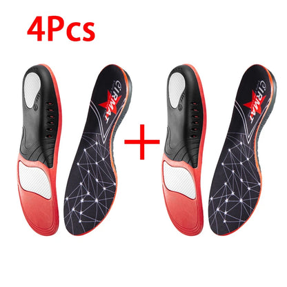 Anti-Fatigue Sports Insoles, Multi-Shock Absorption Cushion Inserts TPU Support Insoles for Basketball & Running Shoes 2Pcs/4Pcs