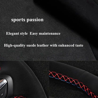 Car Steering Wheel Braid For Seat Leon 5F Mk3 2013-2020 Ibiza 6J Tarraco Arona Ateca Alhambra Suede Car Steering Wheel Cover