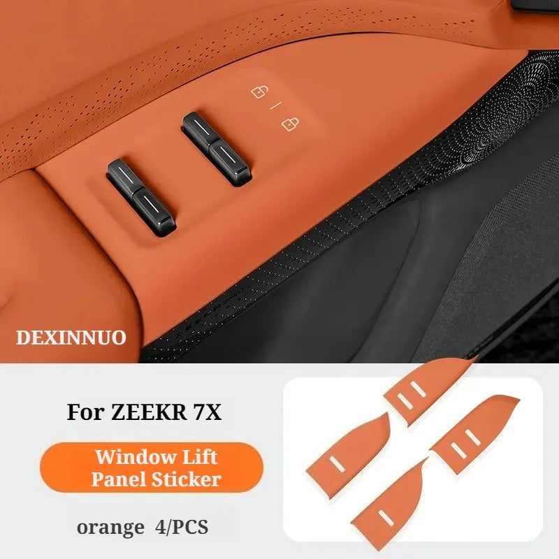 Car Window Switch Control Panel for ZEEKR 7X Interior Accessories 2024 2025 2026 for Left Hand Drive