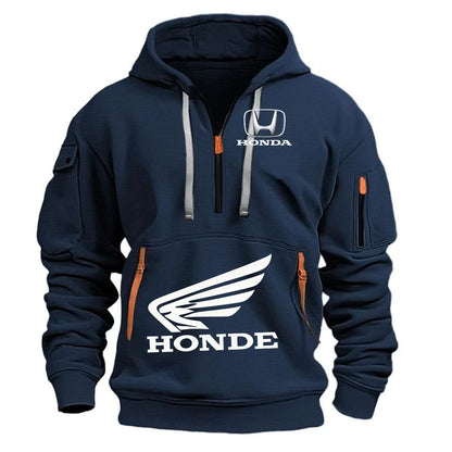 2026 Honda Men's Autumn/Winter Sports Hoodie Zipper Hoodie Coat Pocket Trendy Pullover
