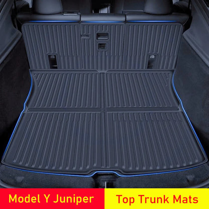 Cargo Liners for 2025 2026 Tesla Model Y Juniper Trunk Mat Front Rear Frunk Trunk Mats Tailgate Tray Pad Protector Accessories