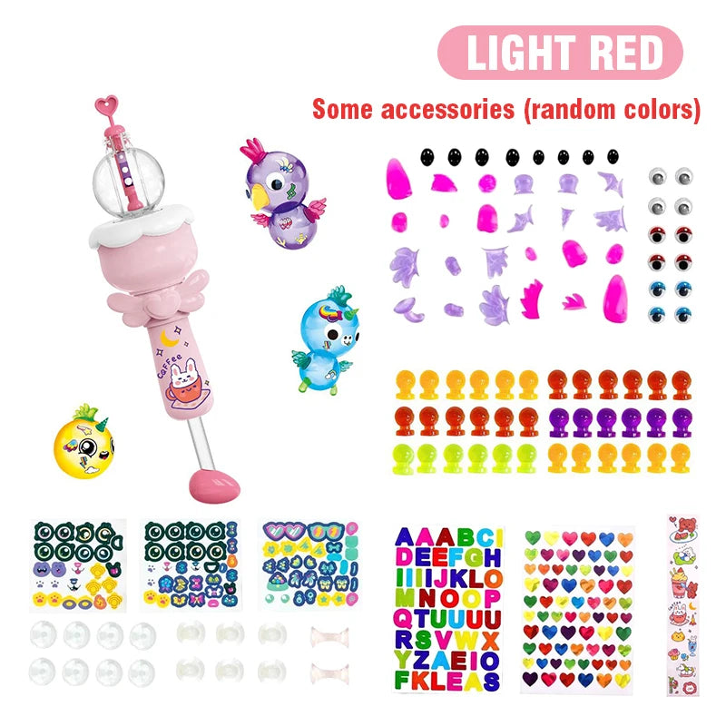 Children Sticky Balloon Maker kit Bubble Inflatable Toy Set  Inflator Machine Handmade DIY Educational Toy Gift Boys girls