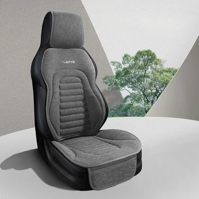 Universal Linen Car Seat Cover Four Season Auto Flax Comfortable Breathable Anti-Slip Covers Cushion SUV Car Seat Protection