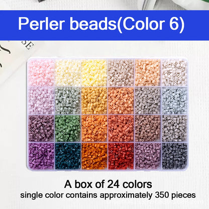 24/48/72/96 Colors Fuse Beads Kit For Kids, 5mm Melty Beads Craft Set With Iron & Accessories, DIY Pixel Art Toys For Creative G