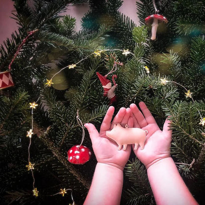 Aizulhomey Metal Christmas ornaments double-sided hand painted iron pendant christmas tree decoration gifts arts handicraft