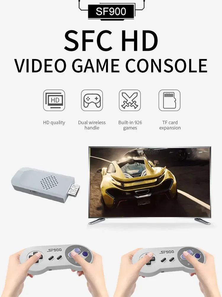 SF900 Retro Console With 5000 Built-In Games TV Game Controller Comes with Dual Wireless Gamepads Game Controller Classic Game