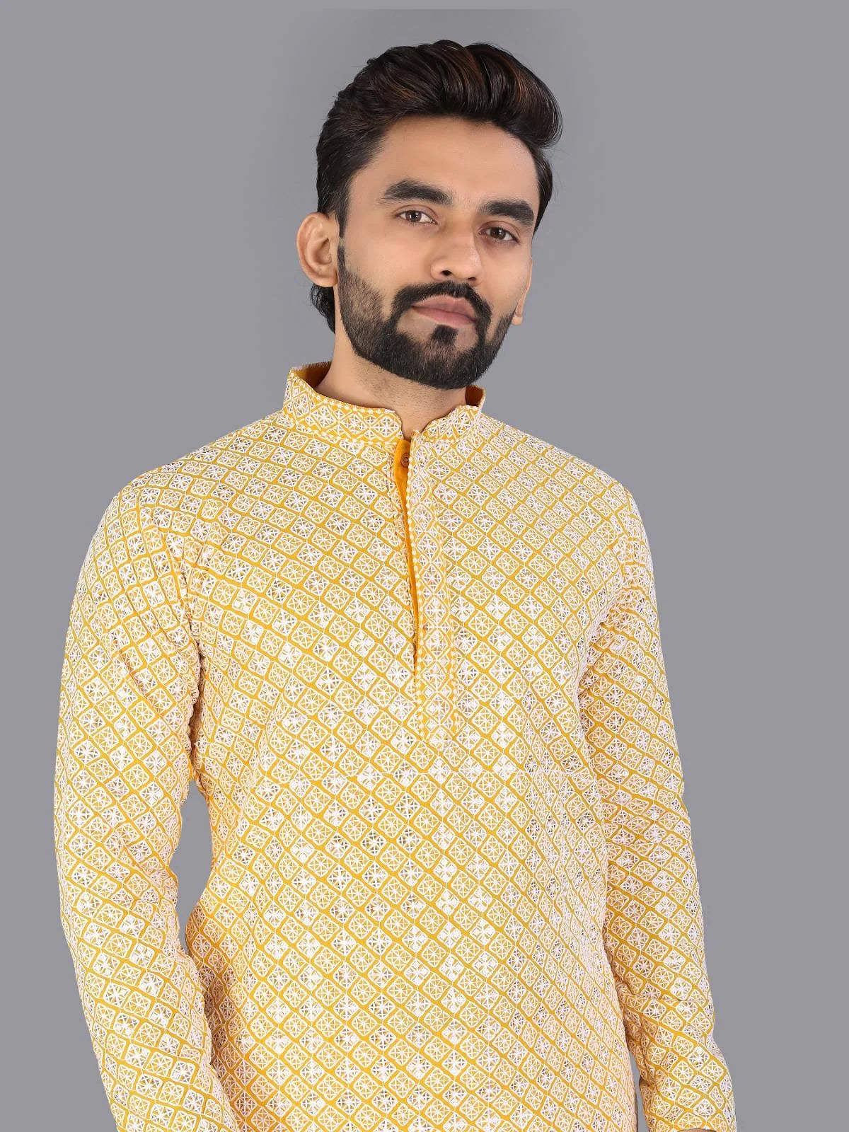 2026 Version Of Middle Eastern Style Muslim Robe Personality Bronzed Mid-length Long-sleeved Shirt Muslim Arabic Dress Men