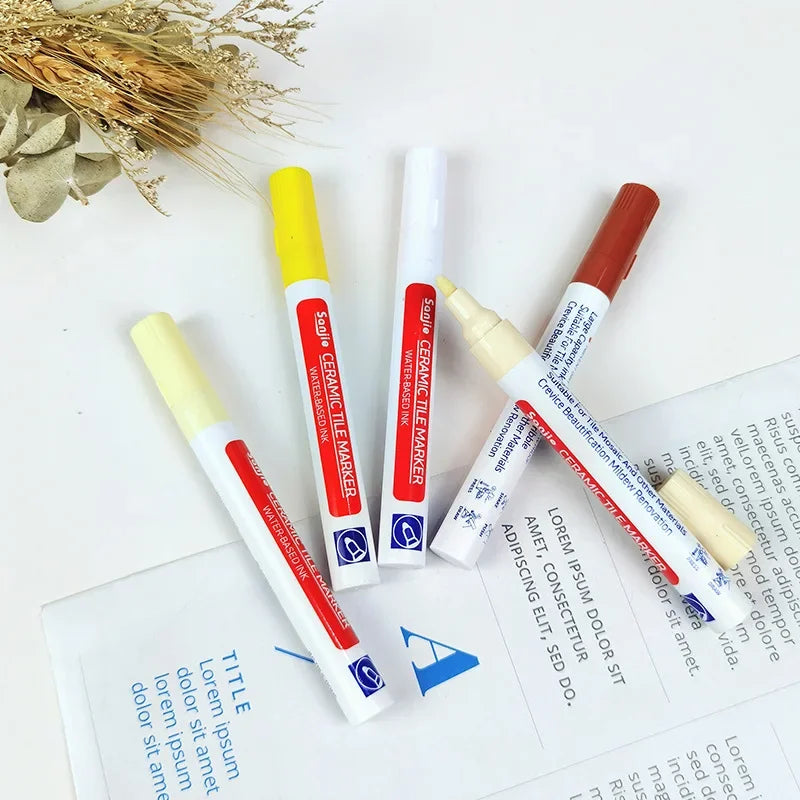 1/5/10PC  Waterproof Marker Pen Wall Seam Repair Tiles Grout Markers Pens Floor Bathroom Decontamination Paint Brush Tools