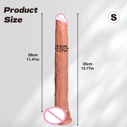 ealistic Long dildo Black Anal Plug with Suction Cup Long Penis Butt Plug Sex Toy for men Women Phallus Anal Dilator Stimulatio
