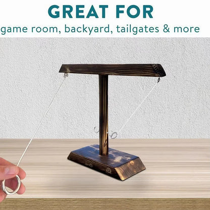 Ring Toss Games for Kids Adults Home Party Drinking Games Fast-paced Handheld Wooden Board Games Shot Ladder Bundle Outdoor Bars