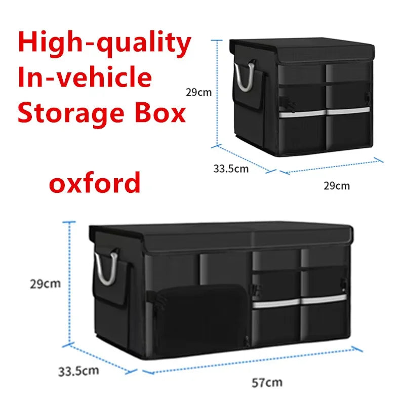 Oxford Cloth Car Storage Box Trunk Storage Organizer Foldable Multifunctional Car Camping Storage Bag Storage Rack