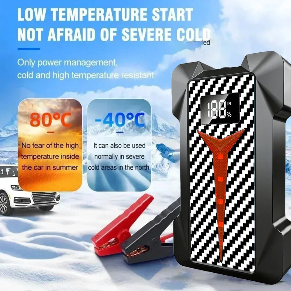 12V Car Jump Starter Portable – Fast Charging Power Bank & Emergency Lighting, Battery Booster for Petrol Diesel Car SUV Truck
