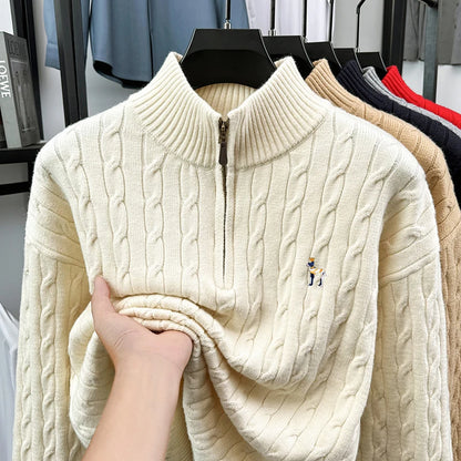 2025Autumn and Winter New Fashion Brand Men and Women Same Style Couple Shirt Fried Dough Twists Embroidery Dog Logo Top Sweater