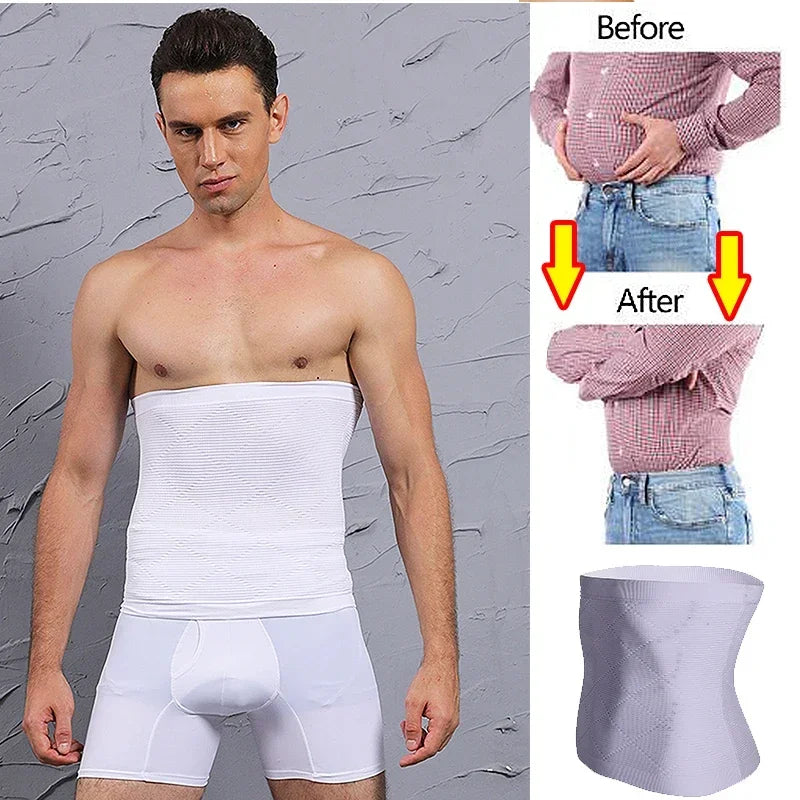 1/2 PCS Men Body Shaper Slimming Waist Cinchers Trainer Belt Tummy Control Shaping Stomach Band Abdomen Compression Shapewear