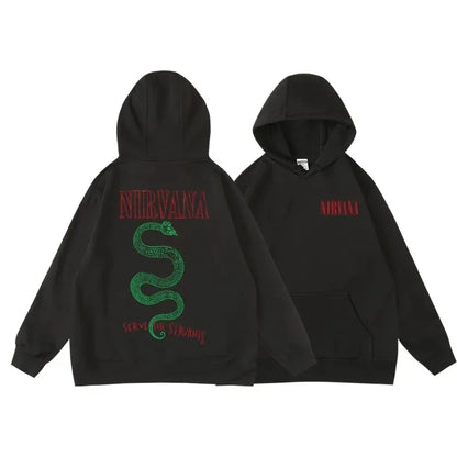 Classic Rock Band Nirvana Kurt Cobain Graphic Print Hoodie Men Women Loose Oversize Sweatshirt Streetwear Harajuku Wind Pullover