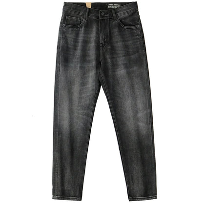 Autumn New American Retro 14OZ Thickened Denim Jeans Men's Fashion Washed Old Heavyweight Straight Casual Pants