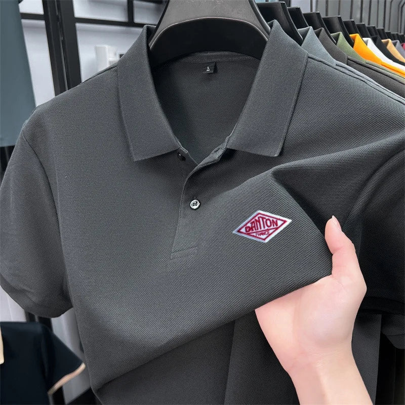 Men's 100% Cotton Polo Shirt -2026 Summer Fashion Casual Short Sleeve, Breathable Lapel Tee，27 Colors, Ideal for Golf and Sports