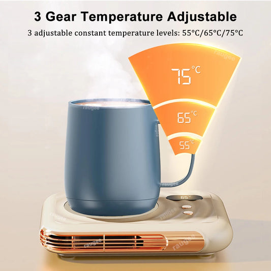 Electric Cup Warmer Cup Heater 2 in 1 Coffee Tea Mug Warmer Portable Coaster Cup Warmer For Home Office Desktop Cup Mug Warmer