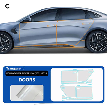 For BYD Seal EV Version 2021-2024 PPF Car Film 9Mil Pre-Cut Paint Protection Film TPU Invisible Anti-scratch Vinyl Wrap Film