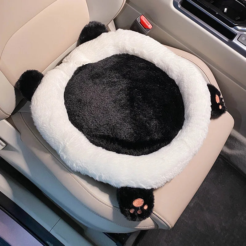 Plush Cartoon Panda/Rabbit Car Waist Neck Pillow Seat Cushion Sofa Office Rest Chair Pad Girl Women Lovers Car Interior Cute