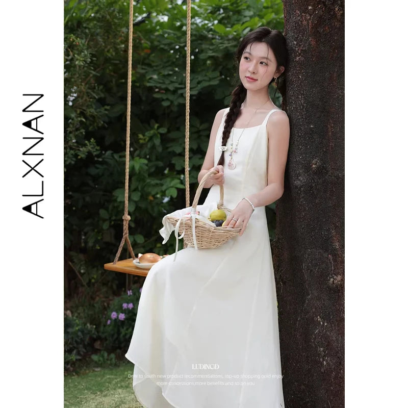 ALXNAN Women's Summer Sundress 2026 Trend Elegant Holiday Beach Casual Sleeveless Dress Elegant Fashion Female Dresses DYL662065