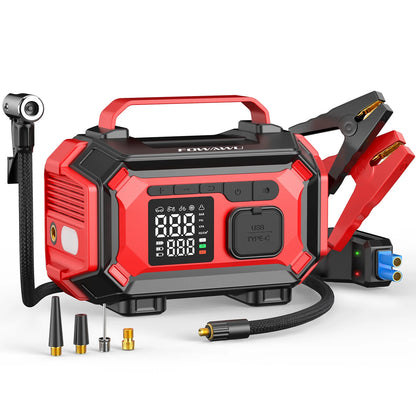 FOWAWU 8000A Jump Starter with Air Compressor, Car Battery Jumper Starter Power Bank