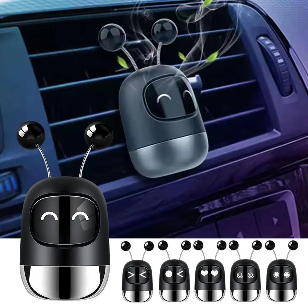 Creative Car Air Freshener Auto Mini Robot Air Vent Ventilation Car Outlet Aromatherapy Clip Flavoring Accessories Parfum G7G7