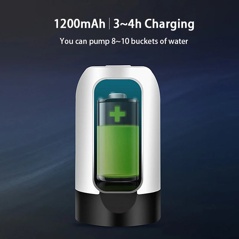 Water Bottle Pump Charging Automatic Electric Water Dispenser Pump Bottle Water Pump One Click Auto Switch Drinking Dispenser
