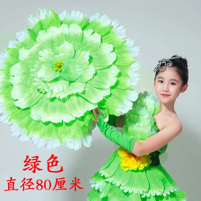 Dance Art Elegant Peony Flower Umbrella Fiber Umbrella Opening Dance Stage Performance Costume Props National Costume Stage Wear