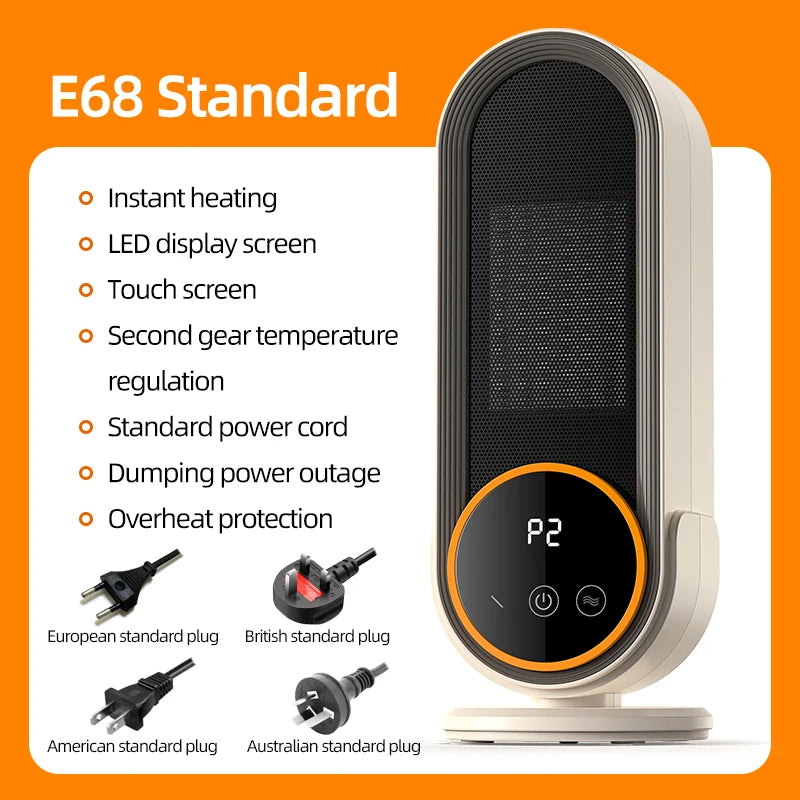 Fan heater, household electric heater, foot warmer, winter electric heating, hot fan, grill stove, energy-saving
