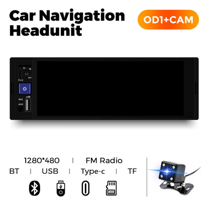 1din 6.86inch HD Touch Screen Multimedia Player Wireless For Apple Carplay Android Auto Support Bluetooth AUX Mirror Link FM SWC