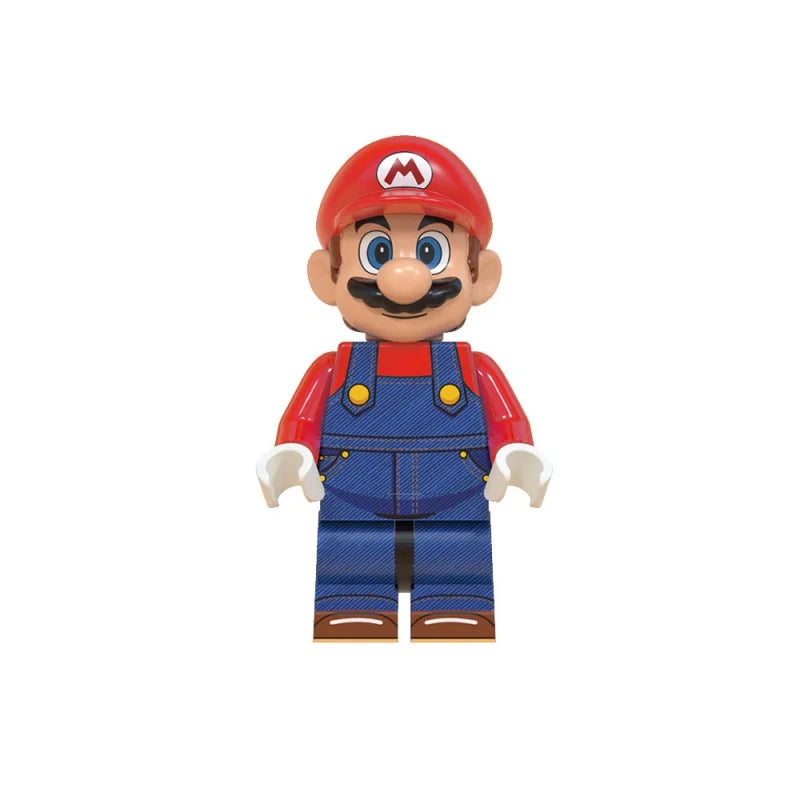 In-Stock Cute Cartoon  Luigi Building Block Figures Desktop Ornaments  Ideal For Anime Fans Collection