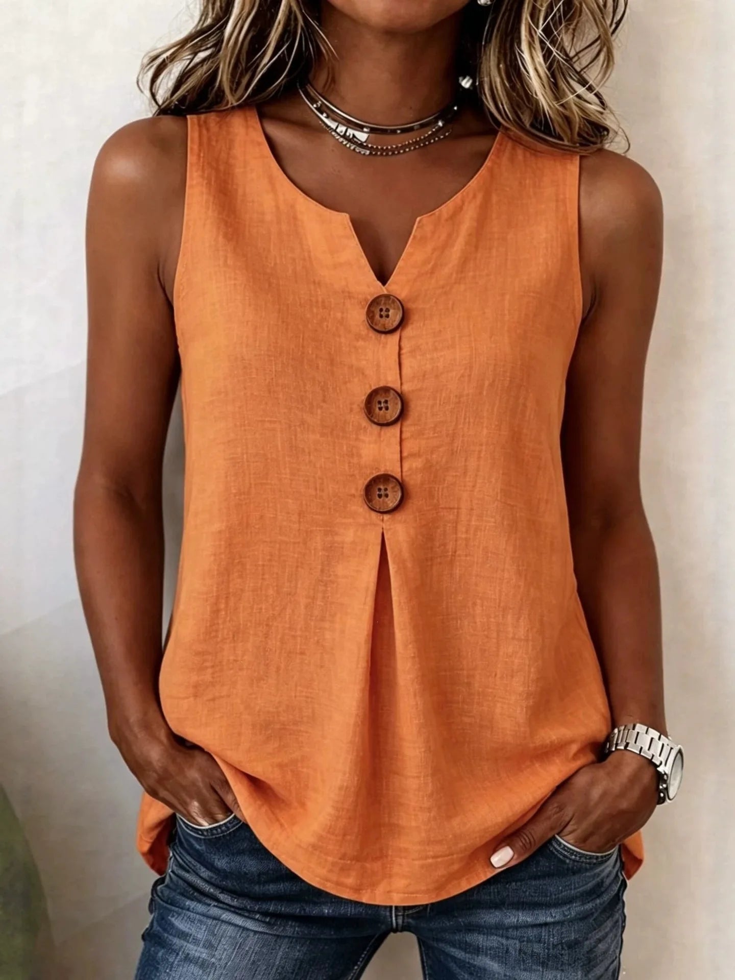 Solid Casual Loose Sleeveless Blouses For Women Fashion Summer Women's Oversized Shirts And Blouses Elegant Youth Female Tops