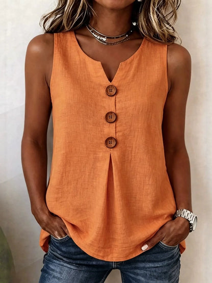 Solid Casual Loose Sleeveless Blouses For Women Fashion Summer Women's Oversized Shirts And Blouses Elegant Youth Female Tops