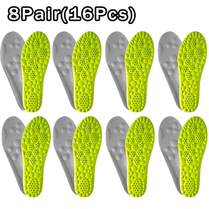 4D Cloud Cushion Insoles for Sneakers Arch Support Breathable Inserts Soft Comfort Pads for Plantar Fasciitis & All-Day Standing