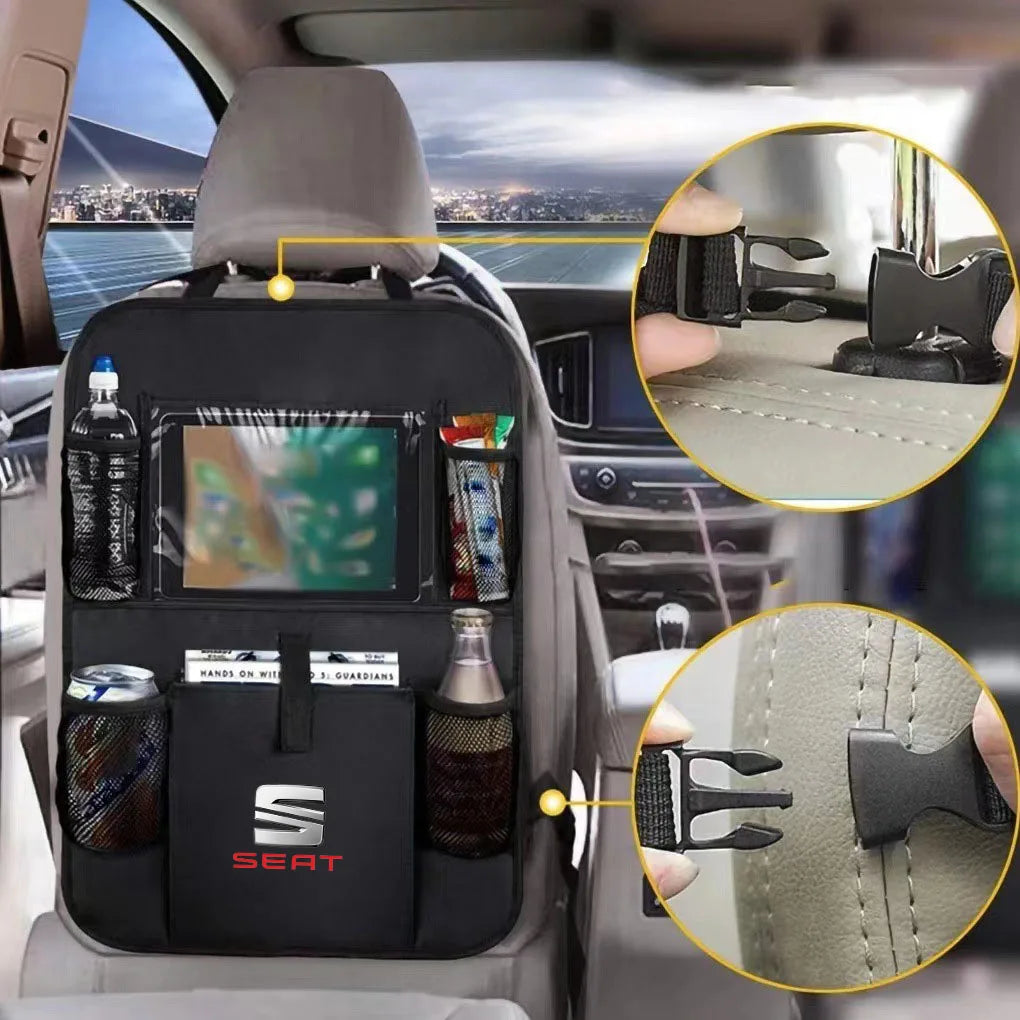 Car Backseat Organizer Adjustable Storage Bag with Multiple Pockets High Capacity Oxford For Seat leon fr mk2 mk3 lbiza Altea