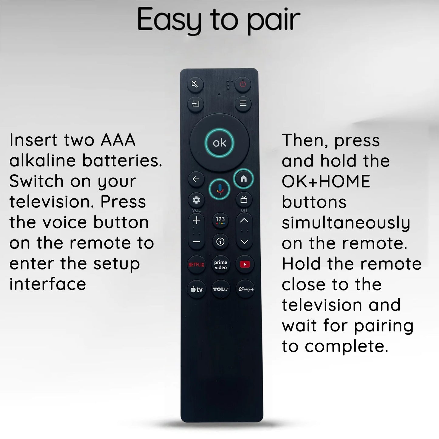 RC923A FMB1 Voice Remote Control Replacement Compatible for TCL Smart TV QLED QLED Mini Google TV's, Series Q77K ， QM6K，QM5K