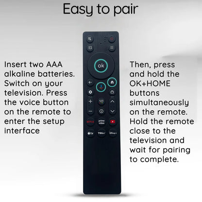 RC923A FMB1 Voice Remote Control Replacement Compatible for TCL Smart TV QLED QLED Mini Google TV's, Series Q77K ， QM6K，QM5K