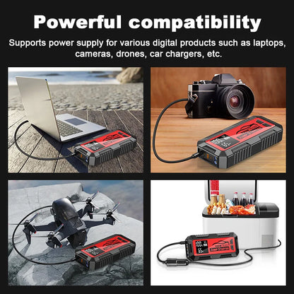 Powerful 8000a 100w 24000mah Laptop Jumper Super Capacitor Professional 12v Charger Booster Power Bank Jump Starter Car Battery