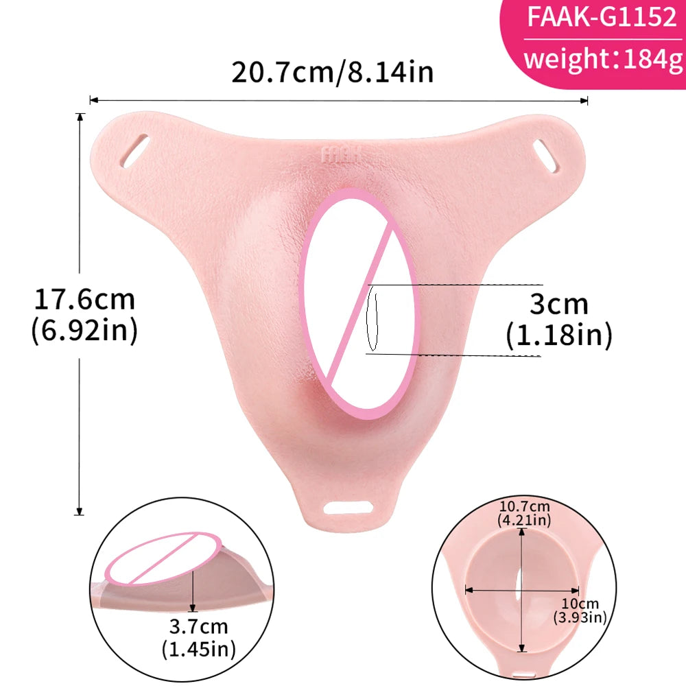 SXXY Super Lifelike Vagina Chastity Cage Penis Hiding Insertable Toy Flexible Silicone Cock Cage Adult Intimate Pleasure Product