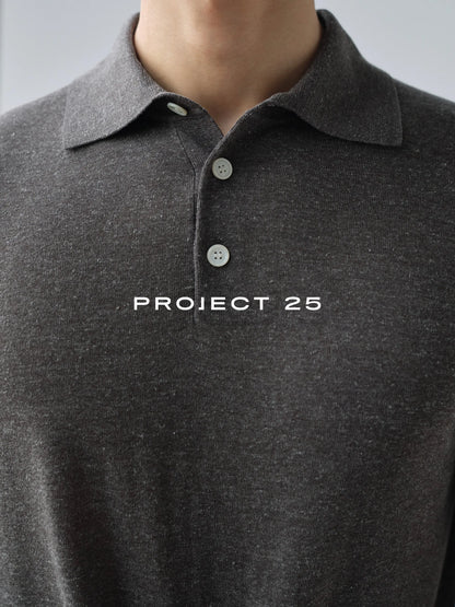 PROJECT 25 Men 16Gauge Lightweight Breathable Linen Blend Italian Old Money Knit Polo Shirt Short Sleeve Casual Tee Tops