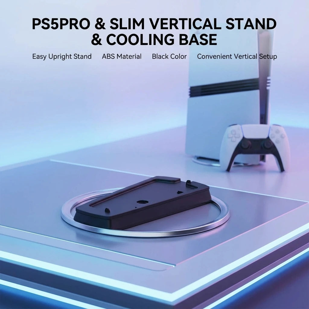Metal Vertical Stand for PS5 Slim Console Base Stand Replacement with Screw for Playstation 5 Digital And Disc Version