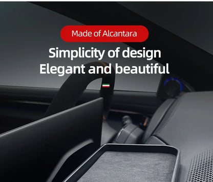 For Zeekr 001 2024 Storage Box Behind The Central Control Screen Navigation Screen Storage Alcantara suede Car Accessories