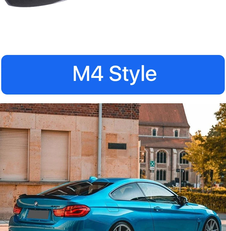 Rear Trunk Spoiler Bumper Lip For BMW 4 Series F32 F33 F36 Carbon Fiber PSM M4 MP Style Wing Tail Kit 2014-2020 Gloss Black