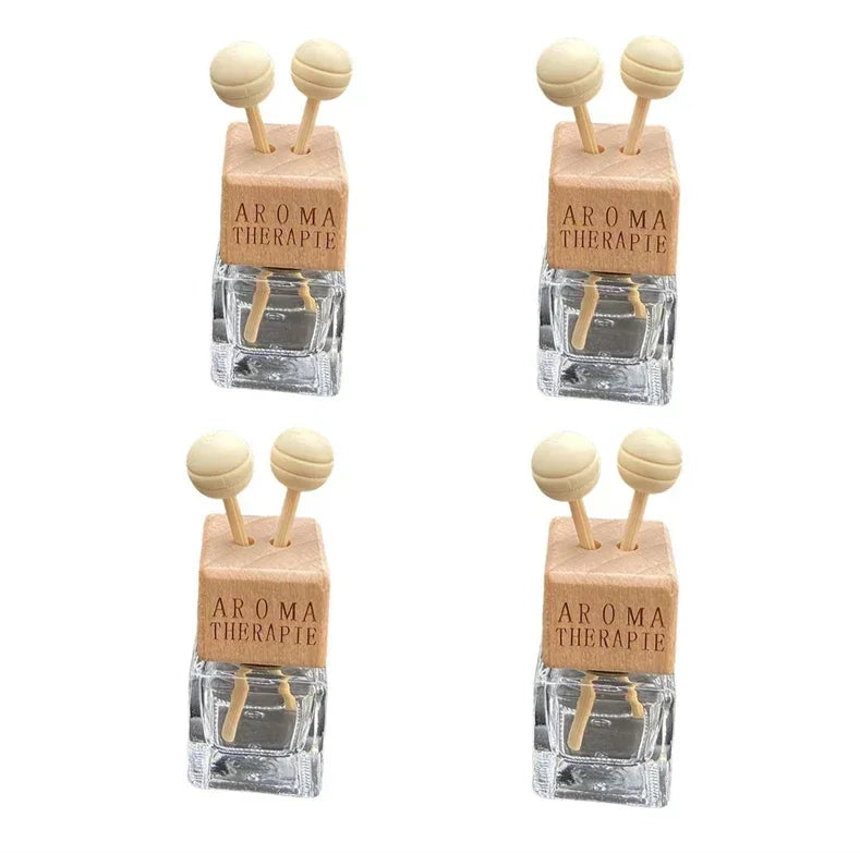 1/5PCS Car Ornament Air Conditioner Perfume Empty Bottle Indoor Cute Aromatherapy Clip Air Vent Perfume Bottle Clip Glass