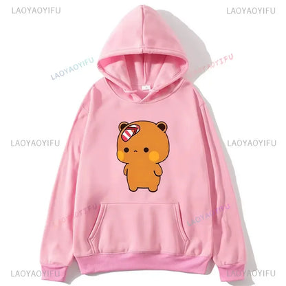 Couple Hoodies Bubu Dudu hoodie Sweatshirt Cartoon Kawaii Print Pullover Harajuku Men Women Sudaderas warm fleece hooded