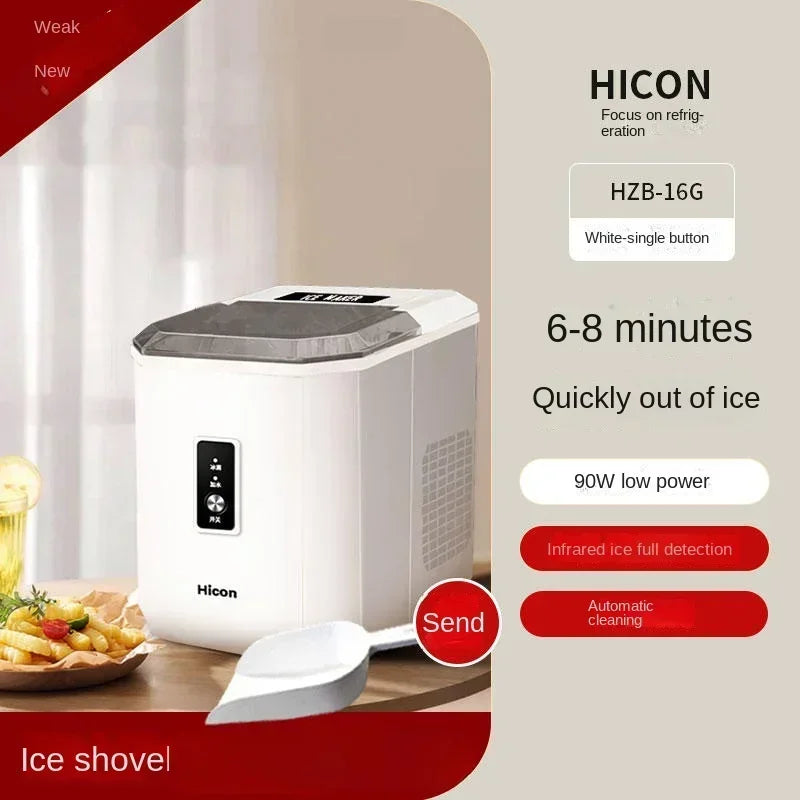 220V HICON Ice Machine Energy-efficient Ice Machine for Household, Dormitory and Outdoor Use DC