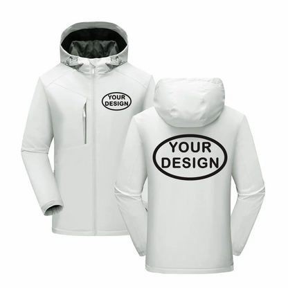 Customized LOGO Winter Jacket Waterproof Warm Thick Windbreaker Brand Design Printed Embroidery Outdoor Windproof Coat