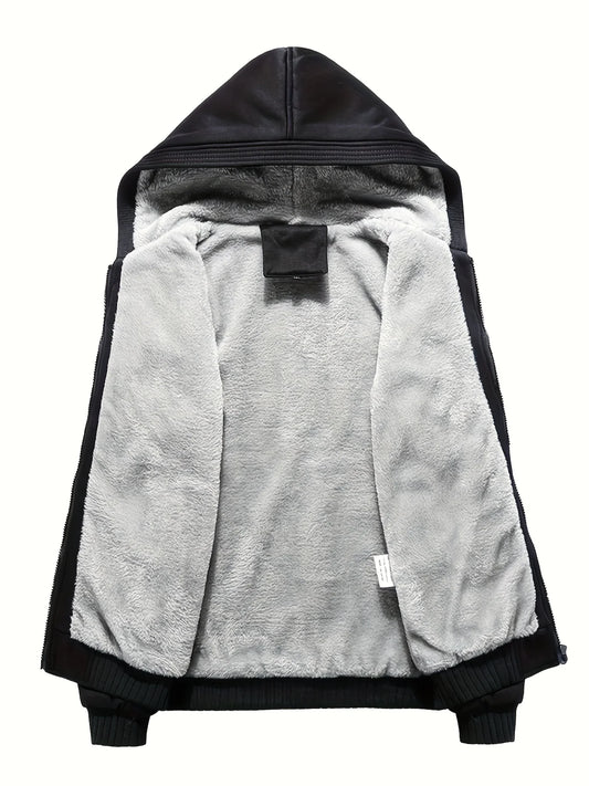 Customized Pattern Logo Diymen Zipper Pocket Coat Fashion Hoodie Casual Loose Jacket Unisex Winter Thicken Warm Clothing